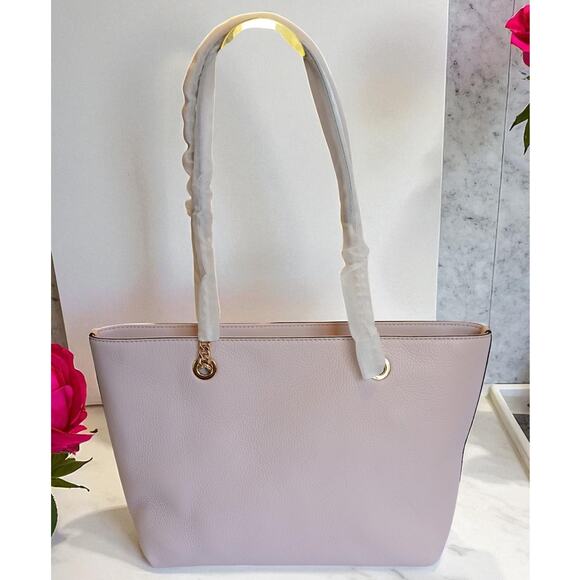 Michael Kors Jet Set Medium Leather Front Zip Chain Tote Powder Blush NWT - Picture 2 of 16